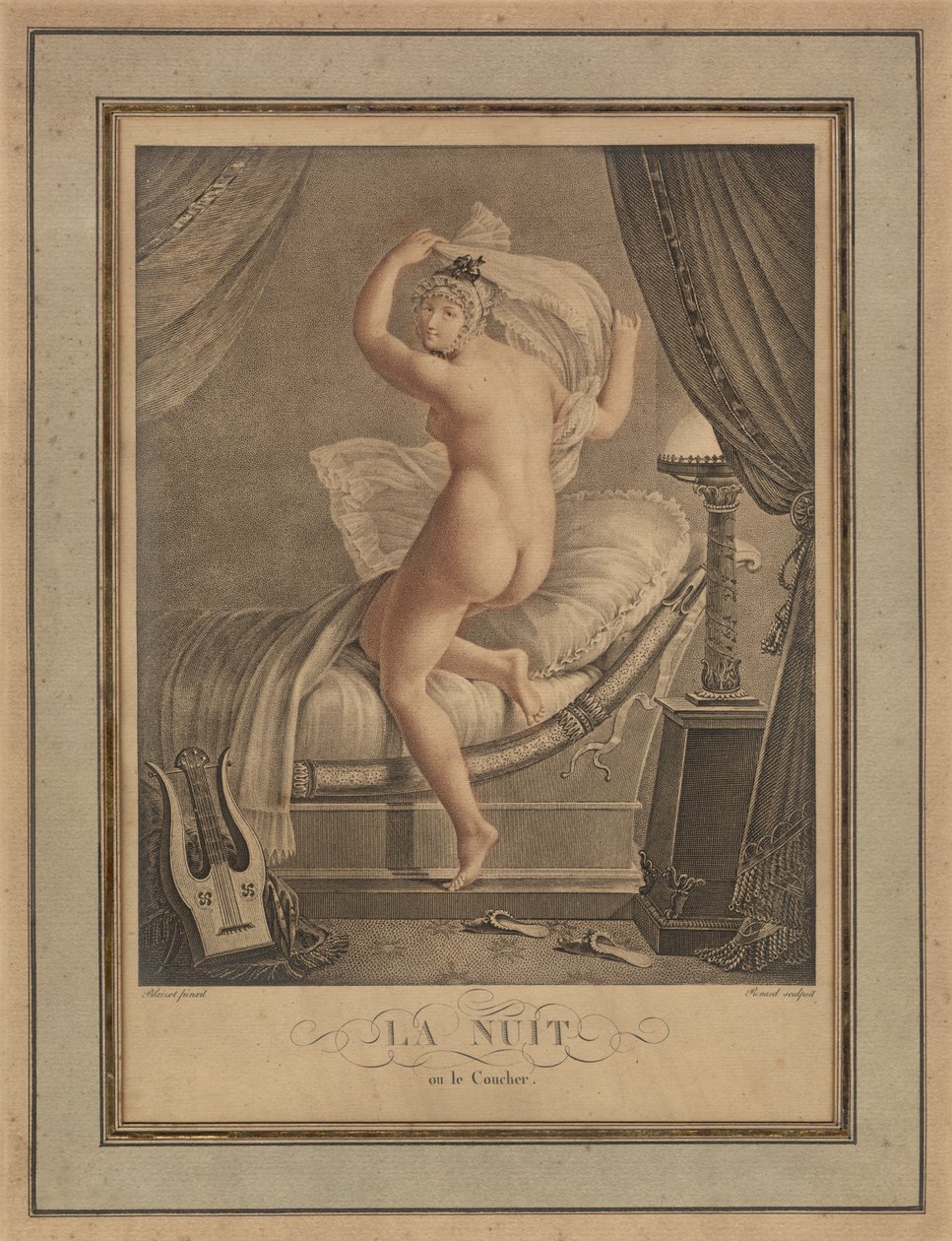 The Night, Paris, c.1815 (rytina) od Unbekannter Künstler