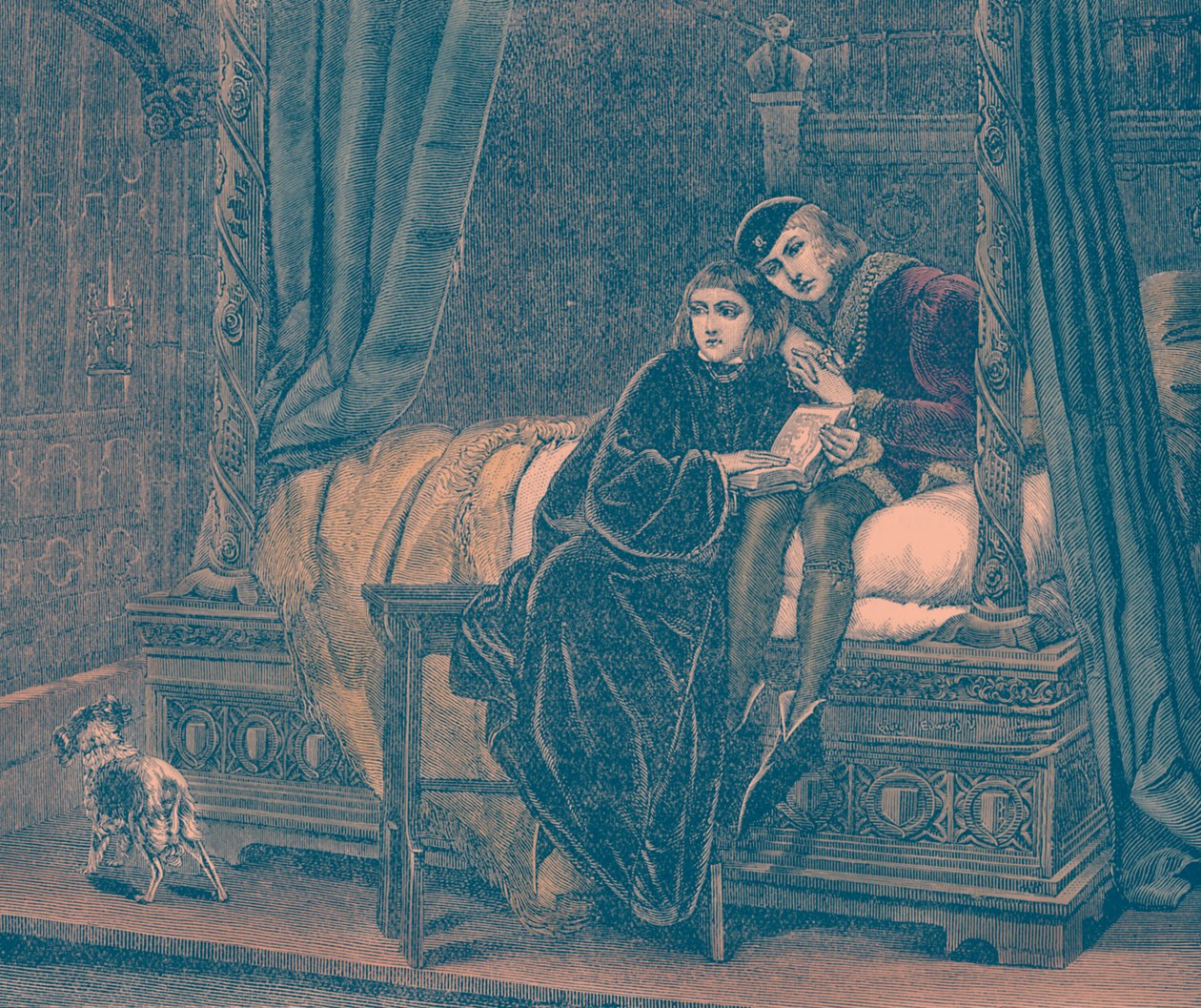 Princové ve věži (rytina) od Unbekannter Künstler