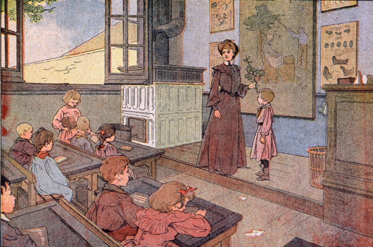 Republikánská škola, počátek 20. století (ilustrace) od Unbekannter Künstler