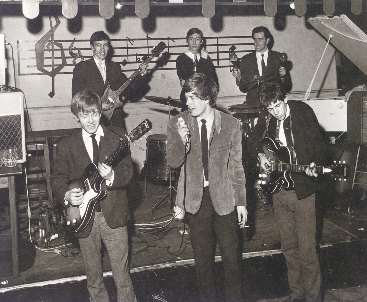 Rolling Stones na pódiu v Station Hotel, Richmond od Unbekannt