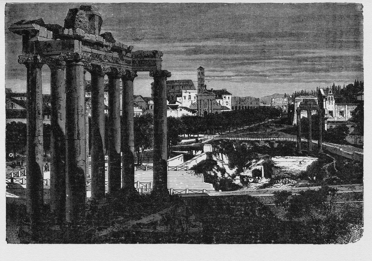 Forum Romanum obklopené ruinami několika důležitých starověkých vládních budov v centru města Říma. Obyvatelé starověkého města tento prostor, původně tržiště, označovali jako Forum Magnum nebo jednoduše Forum. od Unbekannt