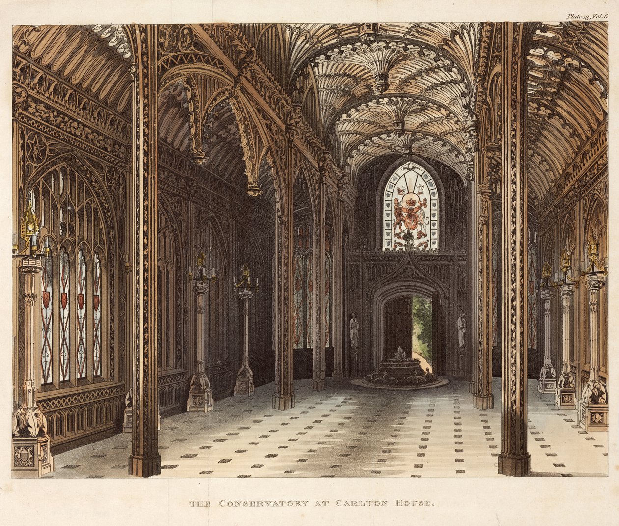 Konzervatoř v Carlton House, Pall Mall, Londýn, c 1810 od Unbekannter Künstler