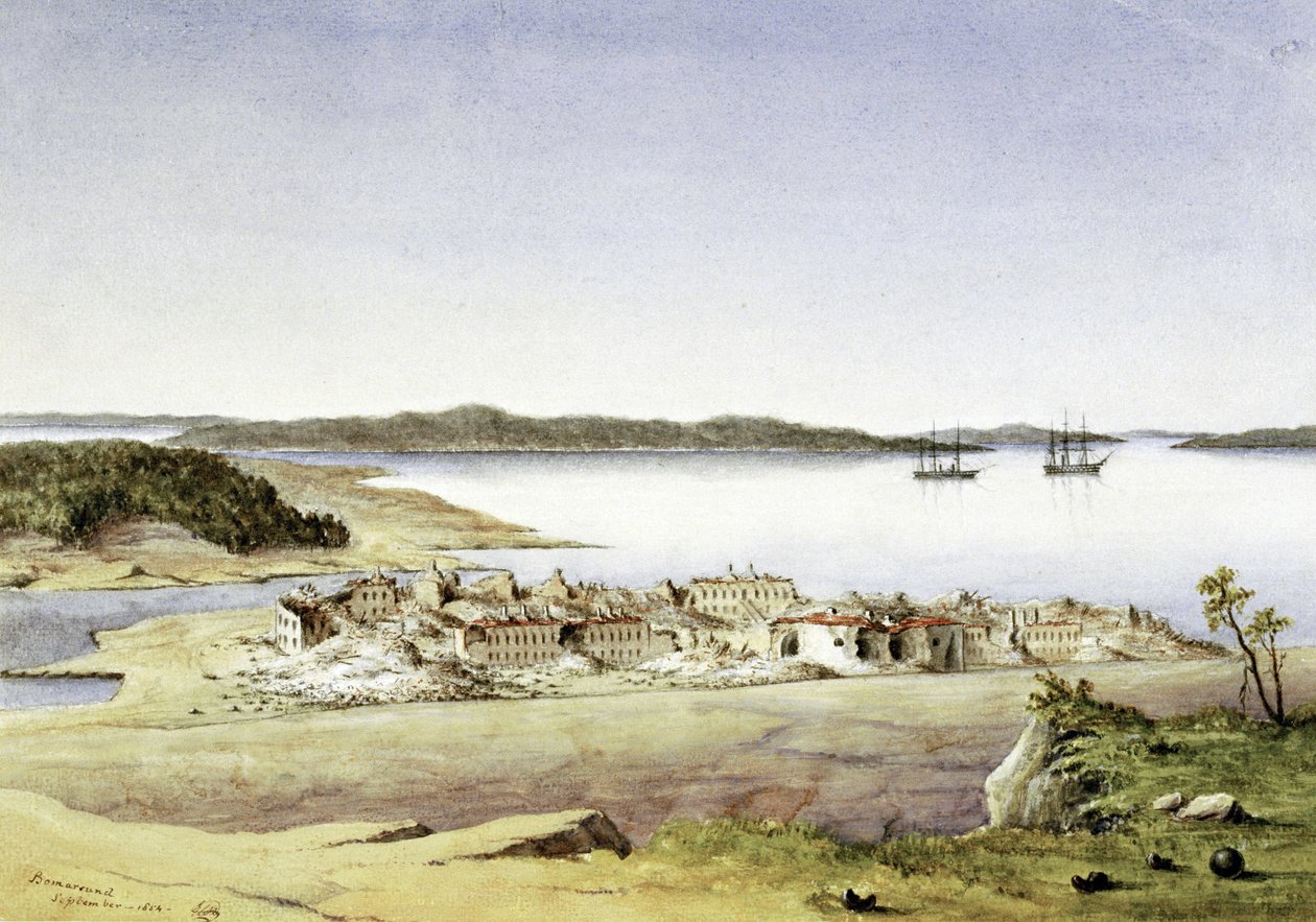 "Pevnost Bomarsund na Alandských ostrovech (Finsko), srpen 1854 od Unbekannter Künstler