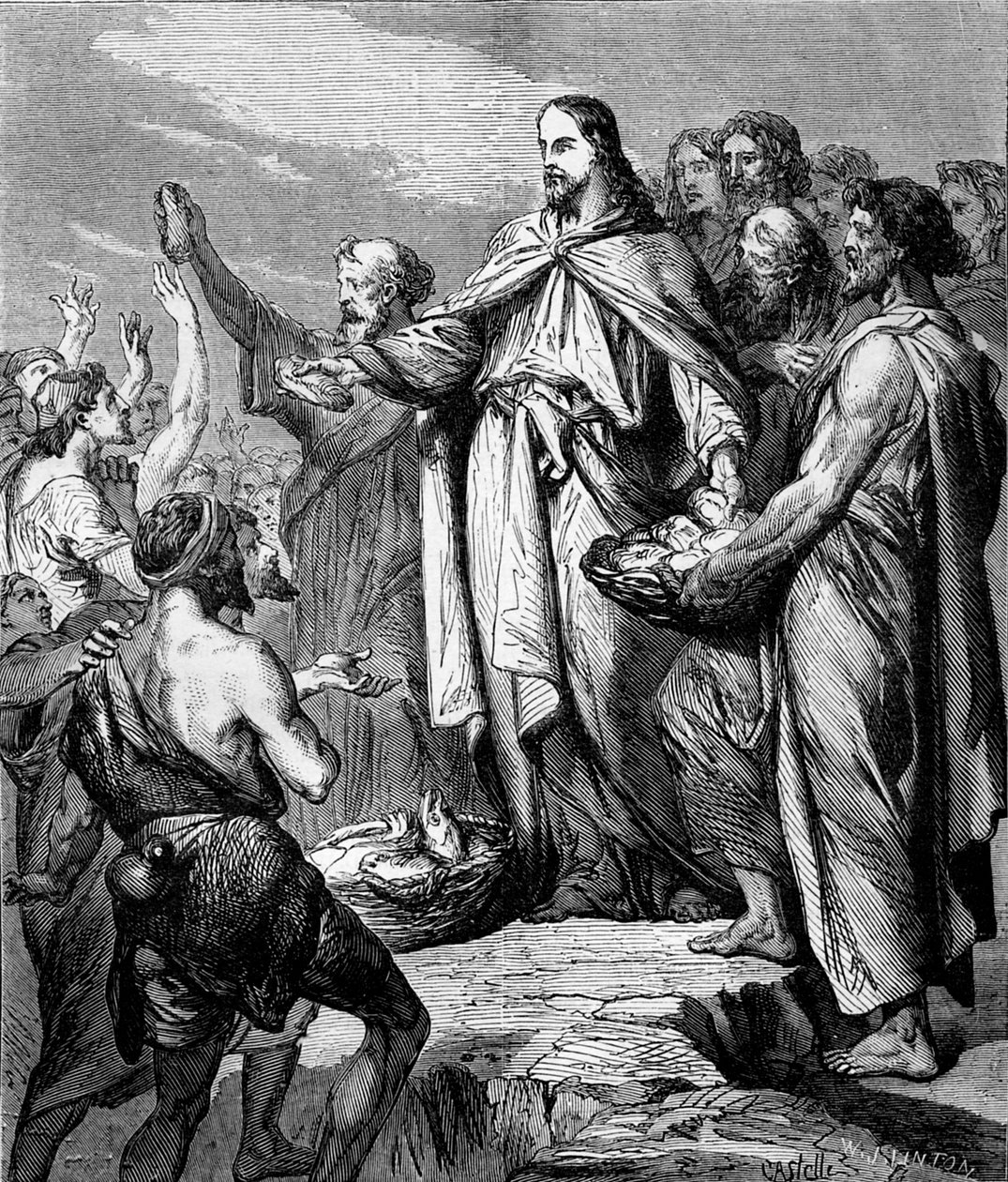 Zázrak chlebů a ryb - Bible od Unbekannter Künstler