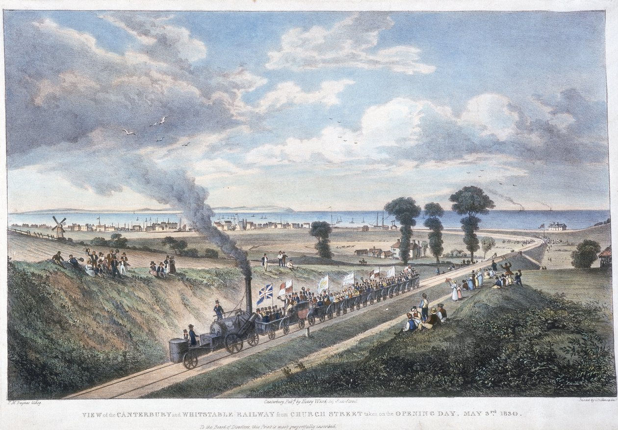 Otevření Canterbury a Whitstable Railway, Kent, 3. května 1830 od Unbekannt