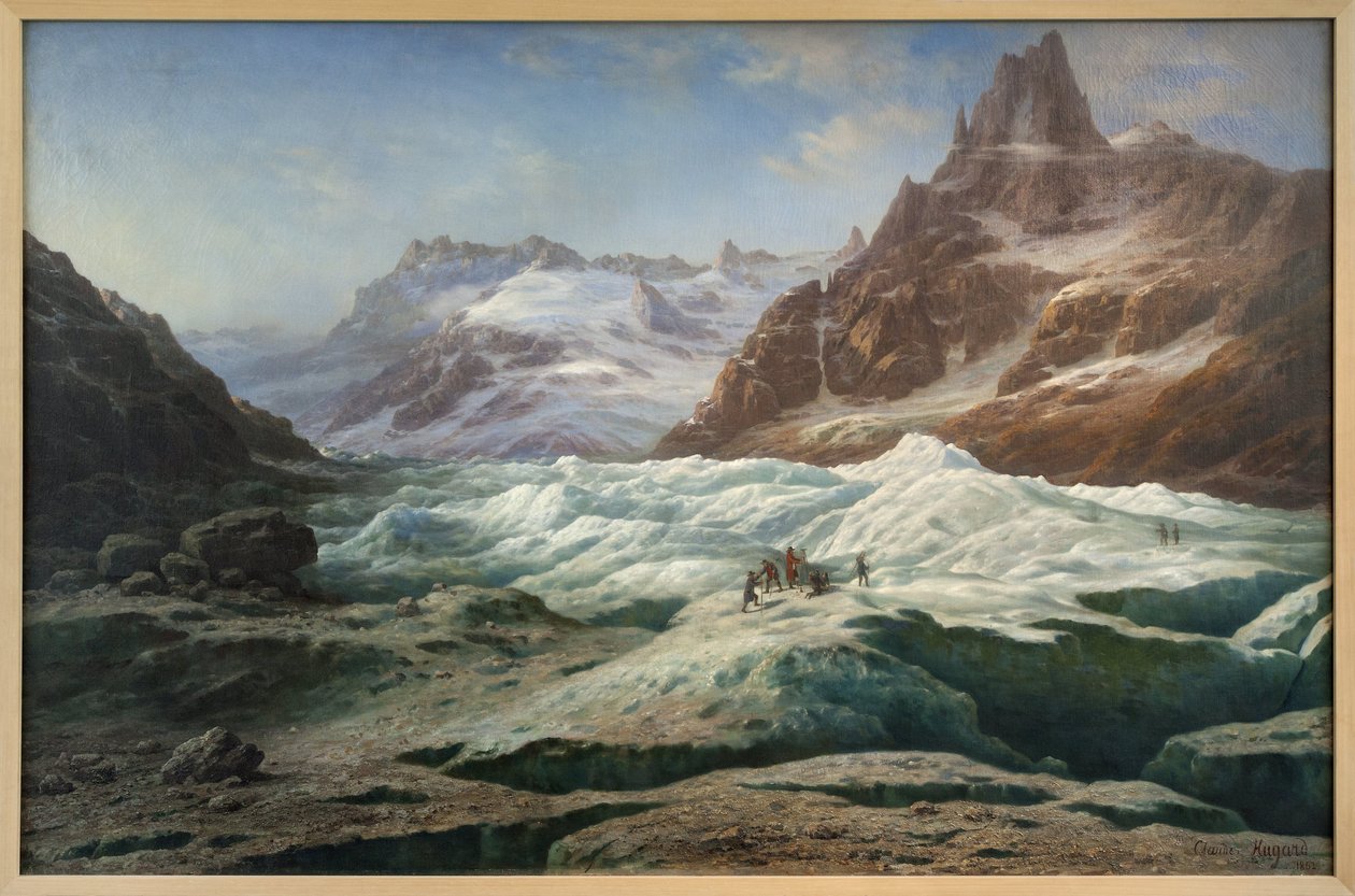 Ledové moře, Olejomalba na plátně, Claude Hugard de la Tour (1818-1886), představující pohled na Alpy. Fotografie, KIM Youngtae, Musee des Beaux Arts de Chambery, Chambery, Francie. od Unbekannter Künstler
