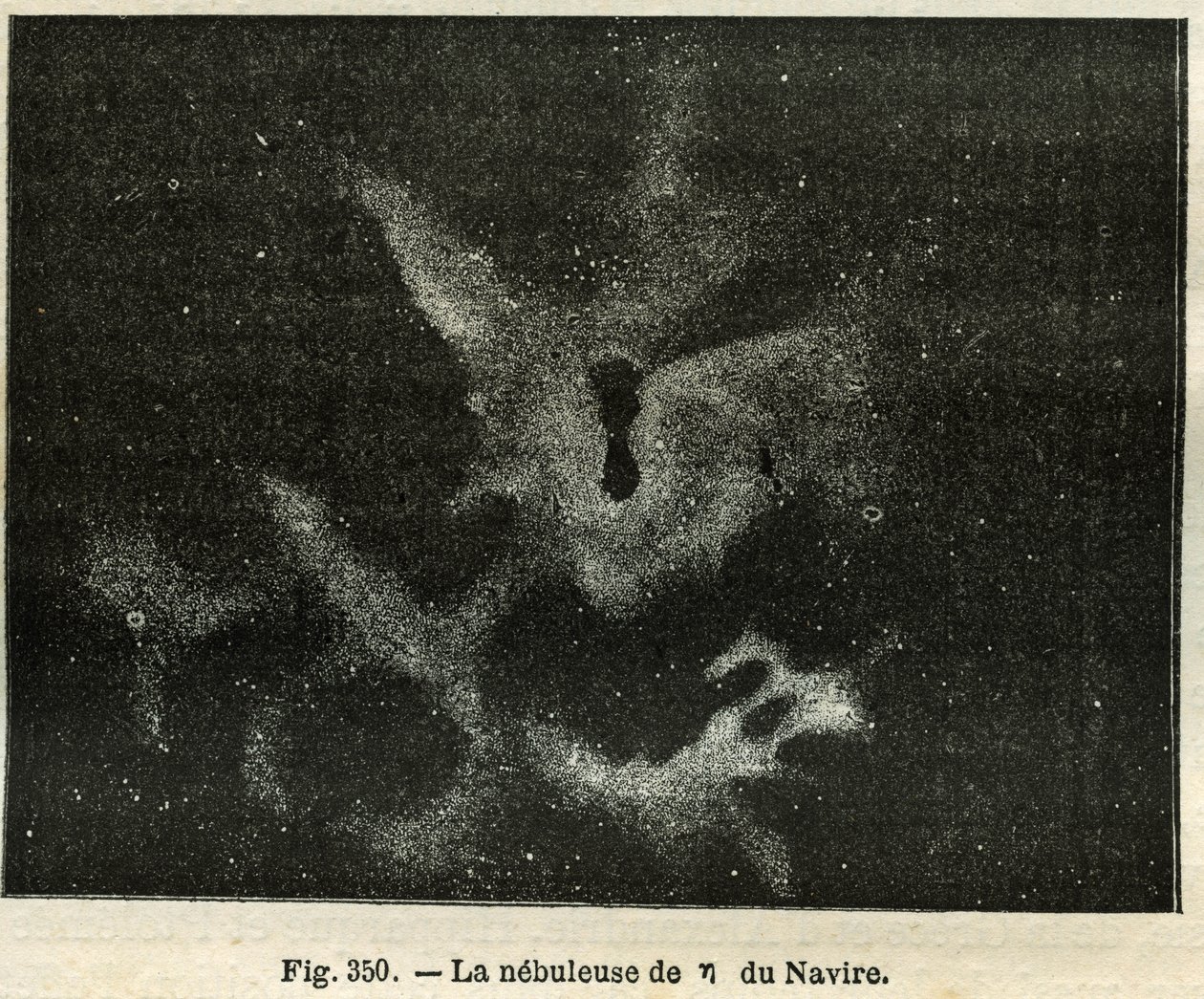 Lodní mlhovina. Rytina z knihy Camille Flammarion „Hvězdy a další kuriozity nebe“ od Unbekannt