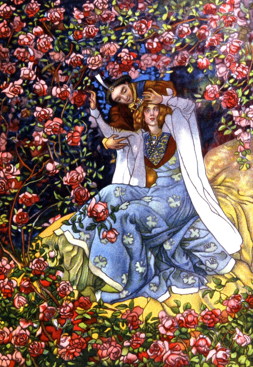 Spící krasavice a princ, asi 1911 (ilustrace) od Unbekannter Künstler