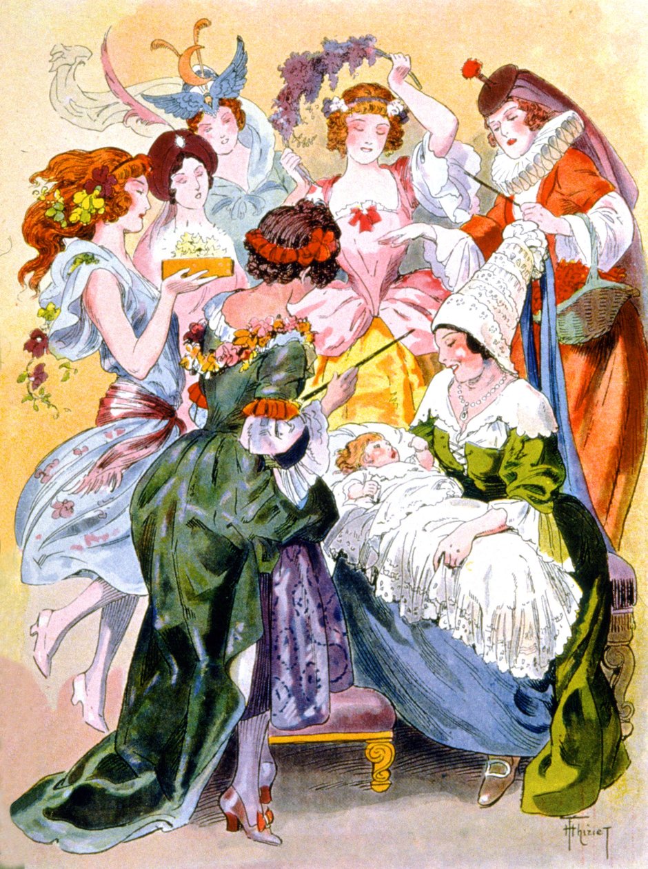 Spící krasavice, asi 1910-1920 (ilustrace) od Unbekannter Künstler