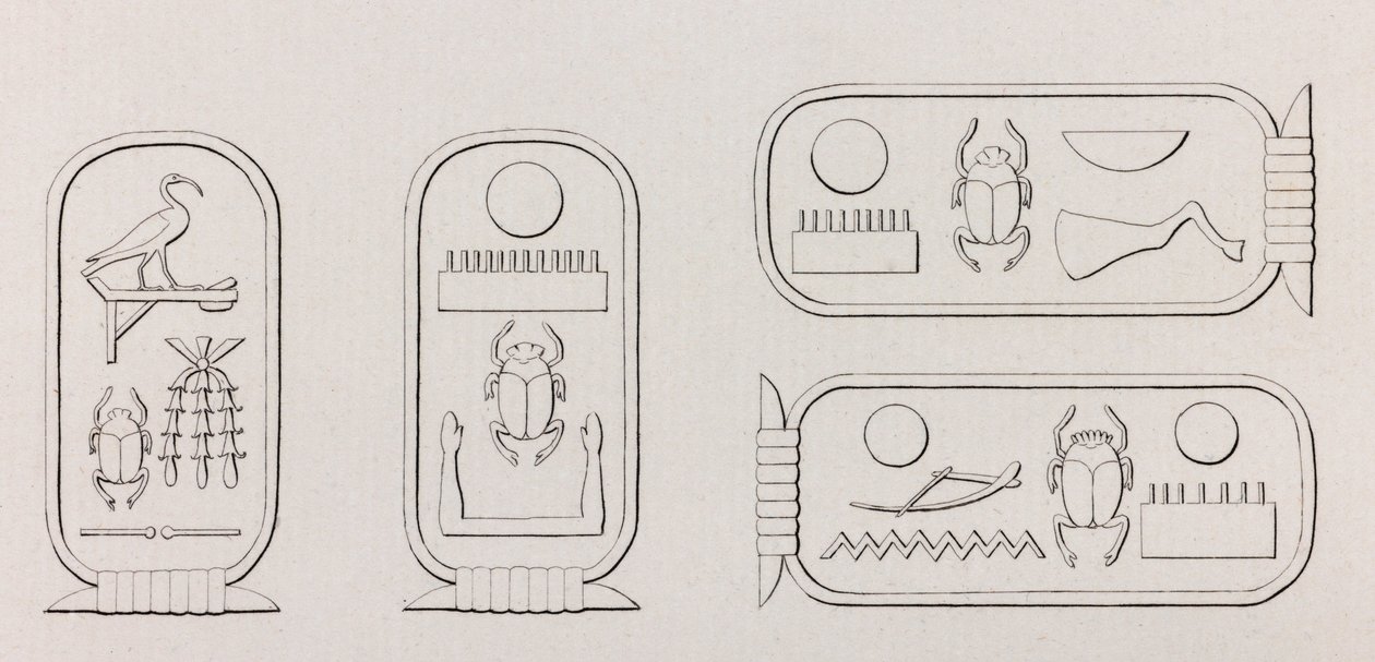Théby: Hieroglyfy, zblízka od Unbekannt