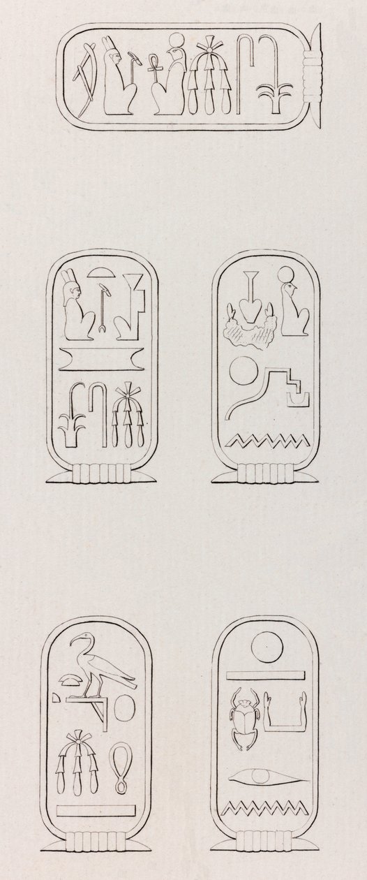 Théby: Hieroglyfy, zblízka od Unbekannt