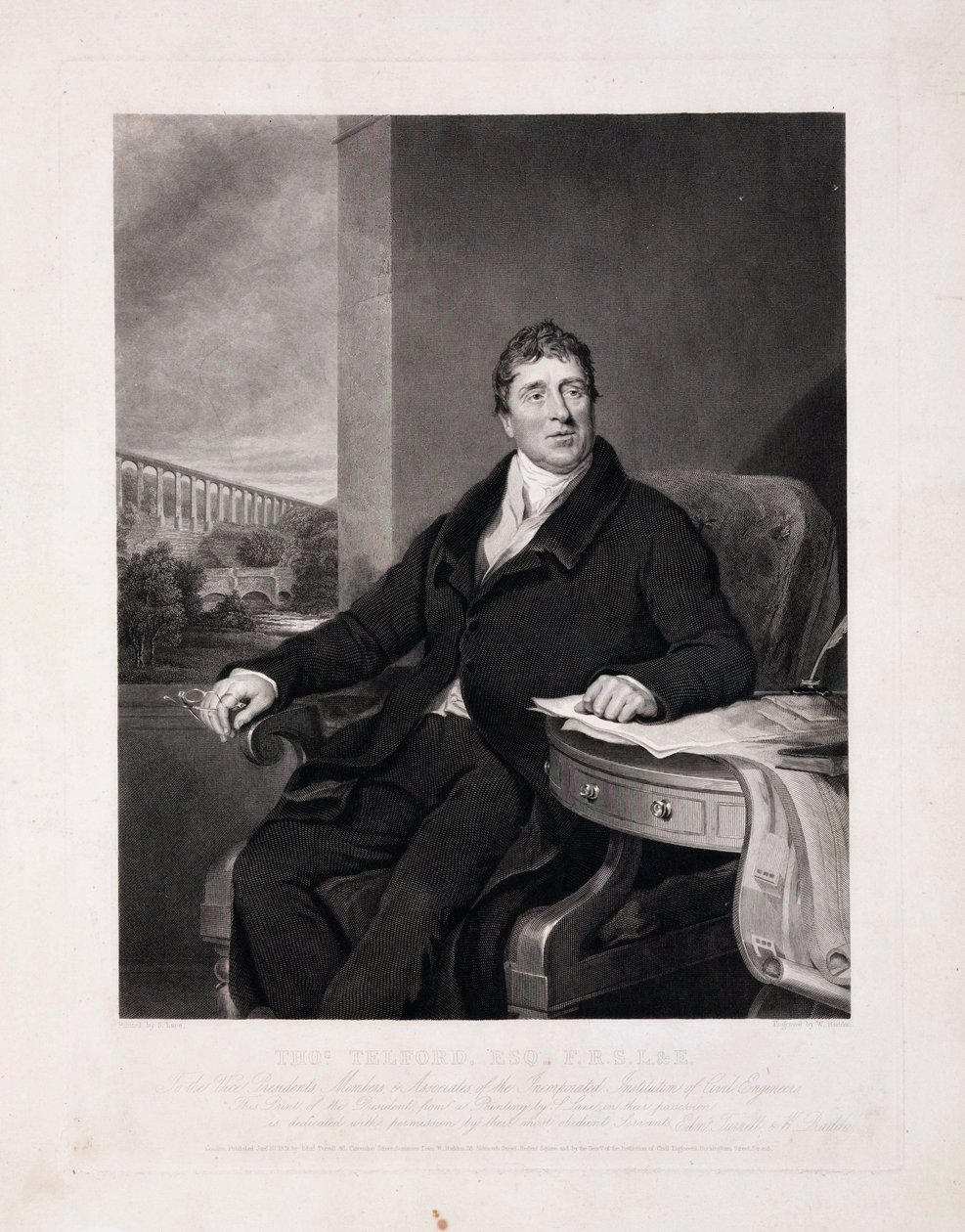 Thomas Telford, skotský stavební inženýr, c 1810 od Unbekannt