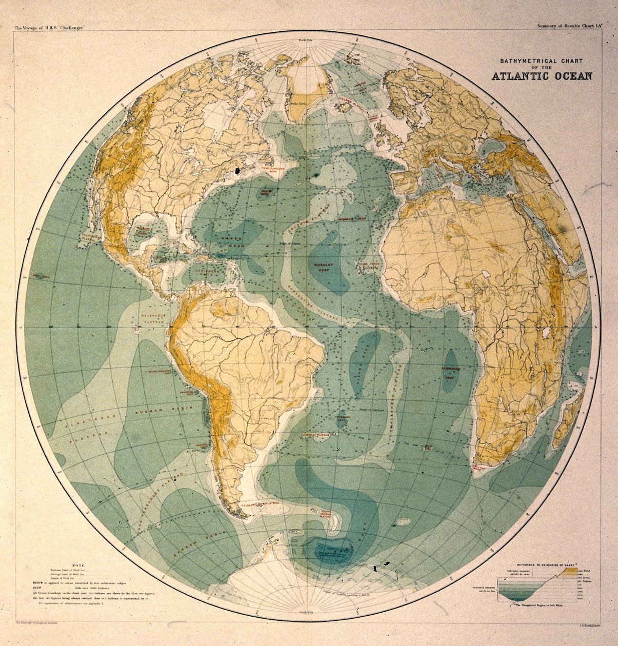 Tři mapy distribuce sedimentů, ze tří map distribuce sedimentů, ze zpráv o plavbě Challenger od Unbekannt