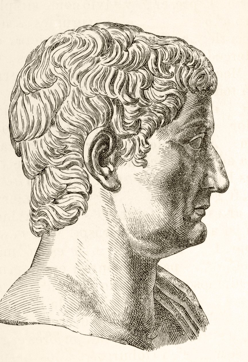 Tiberius Caesar Augustus (42 př. n. l. - 37 n. l.), druhý římský císař, narozen jako Tiberius Claudius Nero, z 