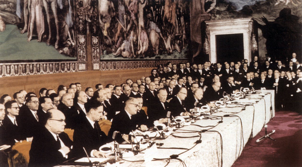 Římská smlouva, 25. března 1957 (foto) od Unbekannter Künstler