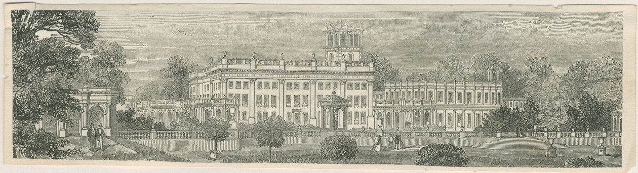 Trentham Hall: dřevoryt, a [? polovina 19. století] od Unbekannt