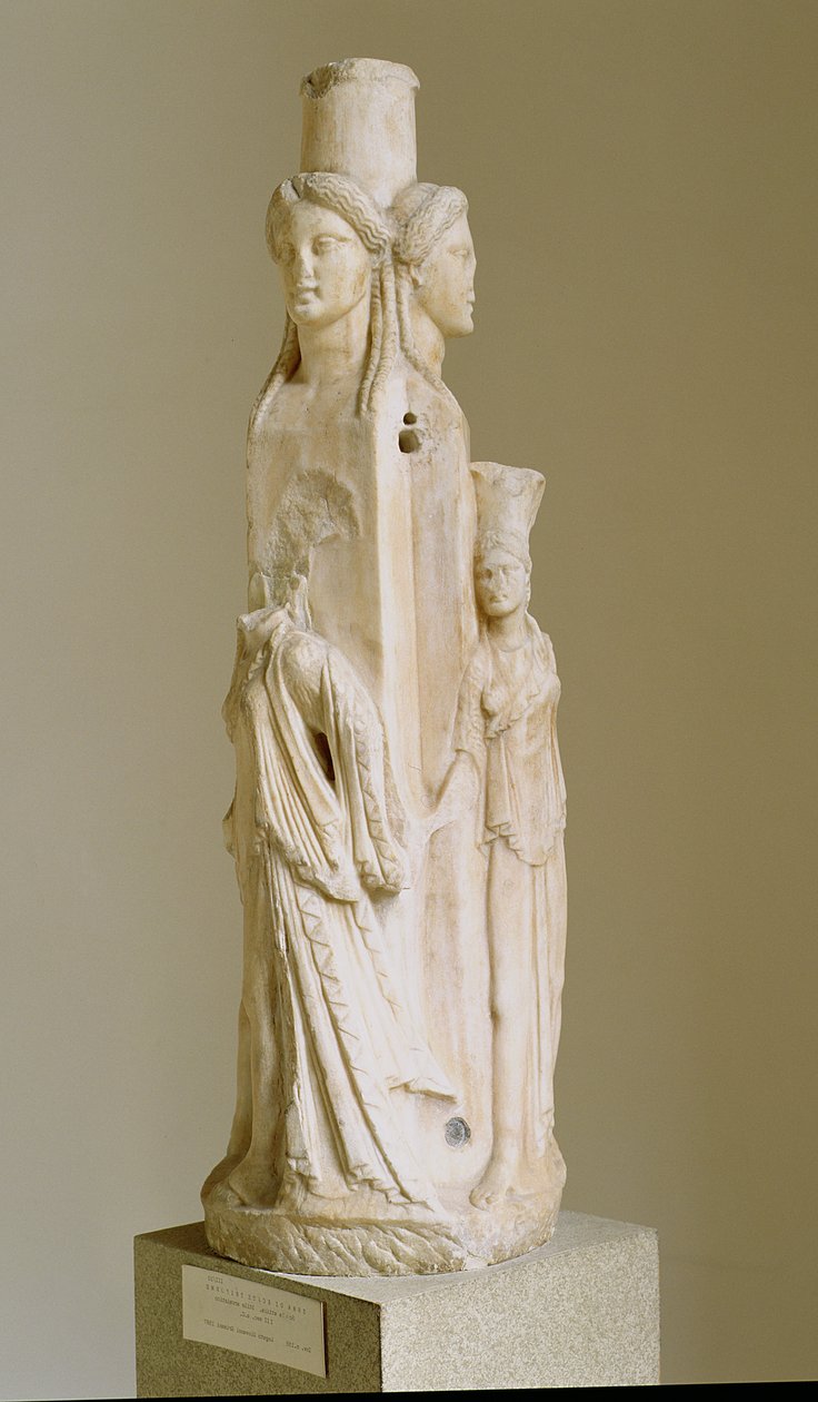 Triform Herm of Hecate, mramorová socha, období podkroví, 3. století od Unbekannt