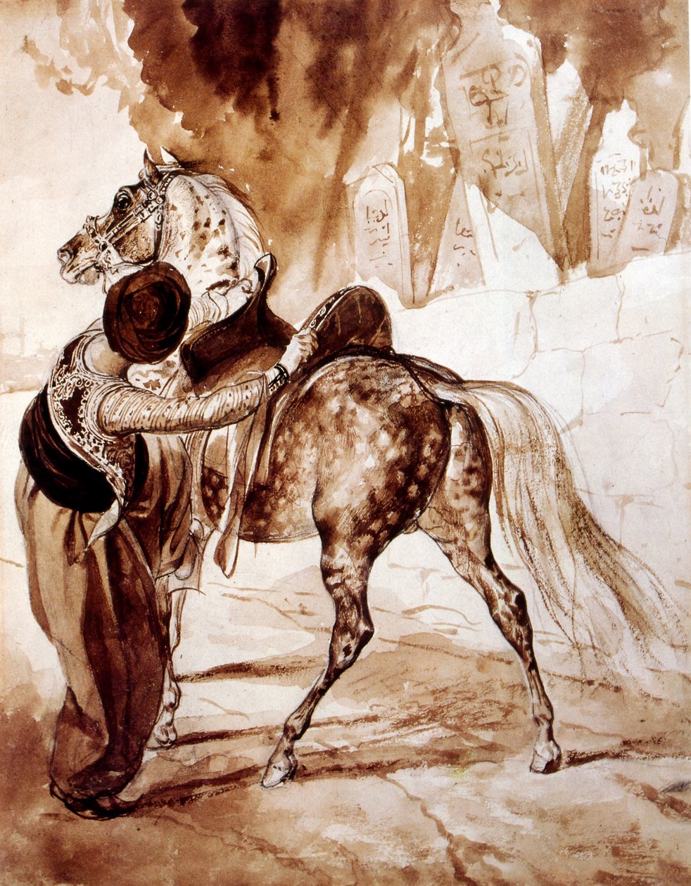 Turek na koni. 1835, Karl Pavlovič Bryullov (1799 1852), ruský malíř. Je považován za klíčovou postavu přechodu od ruského neoklasicismu k romantismu. od Unbekannter Künstler