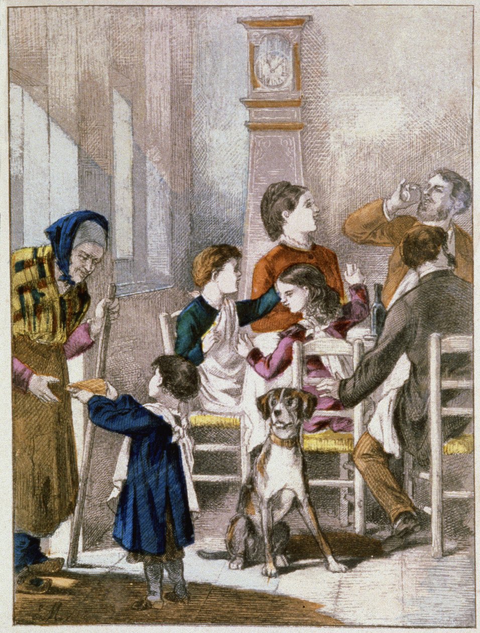 Dort na dvanáctou noc, asi 1890 (rytina) od Unbekannter Künstler