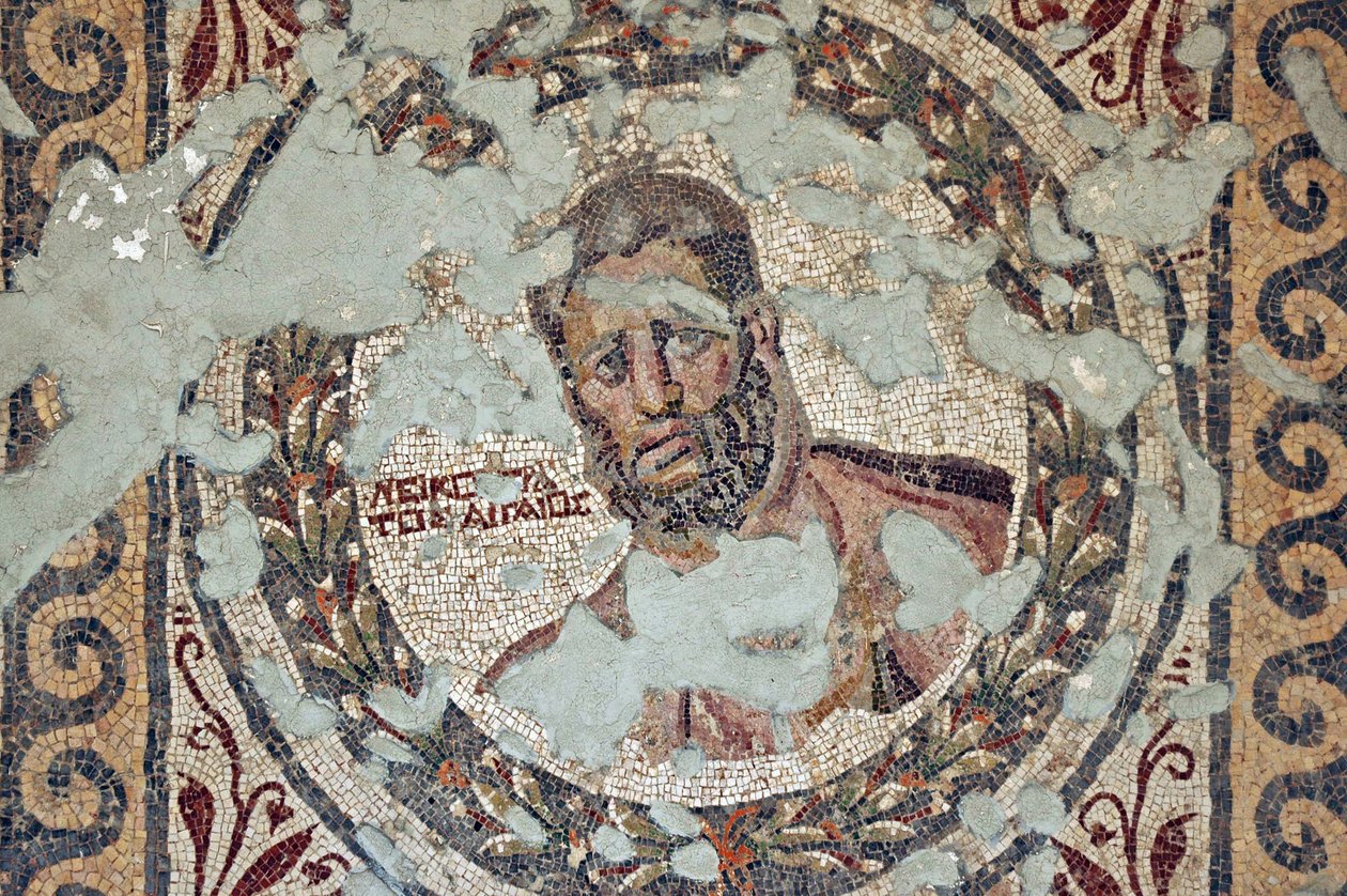 Mosaic dvou sportovců z tureckého Samandagi od Unbekannt