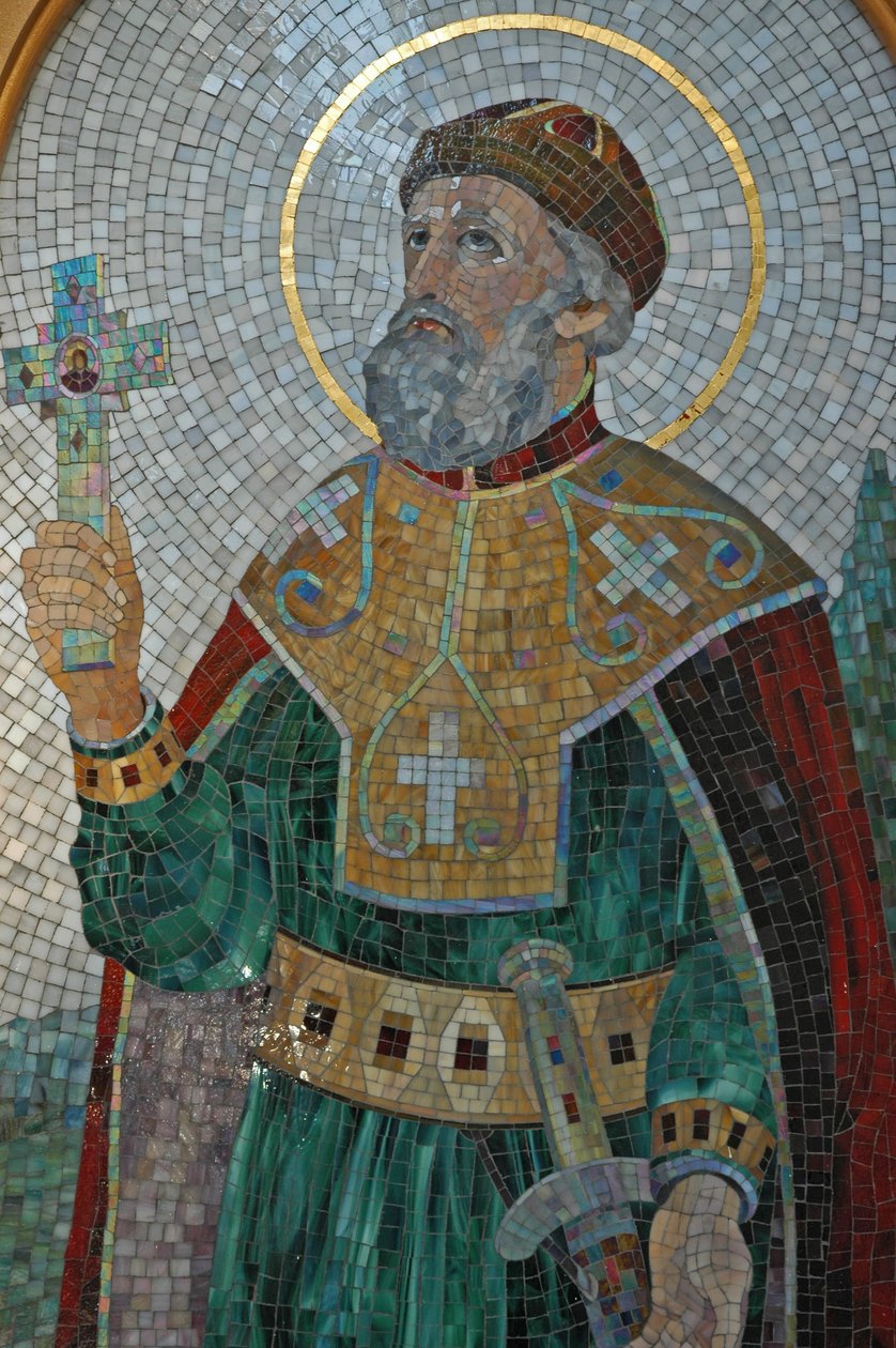 Ukrajina, Kyjev, pravoslavná katedrála a klášter sv Illjaa (byzantský), mozaika sv. Vladimíra od Unbekannter Künstler