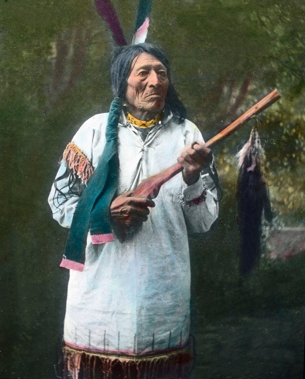 Yhdysvallat, Muotokuva intiaanilääkäristä, C.1910 (kuva) od Unbekannter Künstler