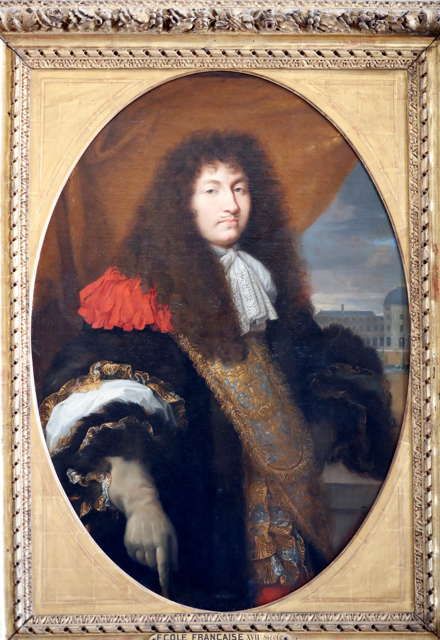 palác ve Versailles. Král Ludvík XIV. (1638 - 1715), (malba) od Unbekannter Künstler