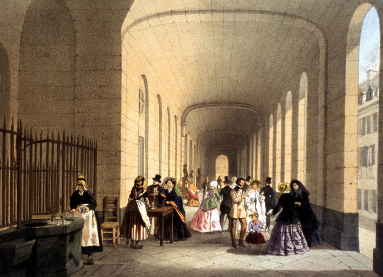 Lázně Vichy, rytina, Francie, kolem roku 1860 od Unbekannter Künstler