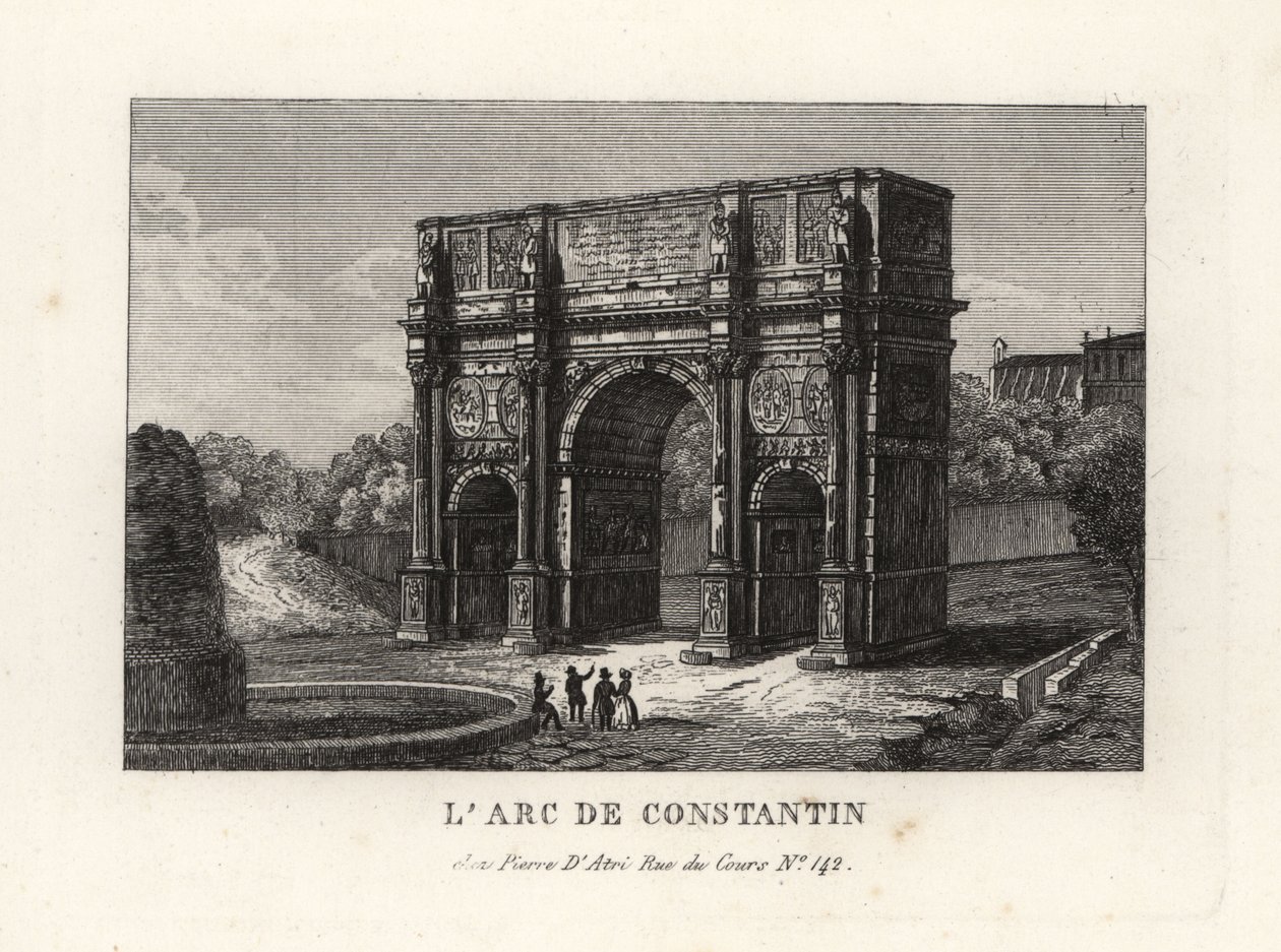 Pohled na Konstantinův oblouk, Arco di Costantino, Řím od Unbekannt