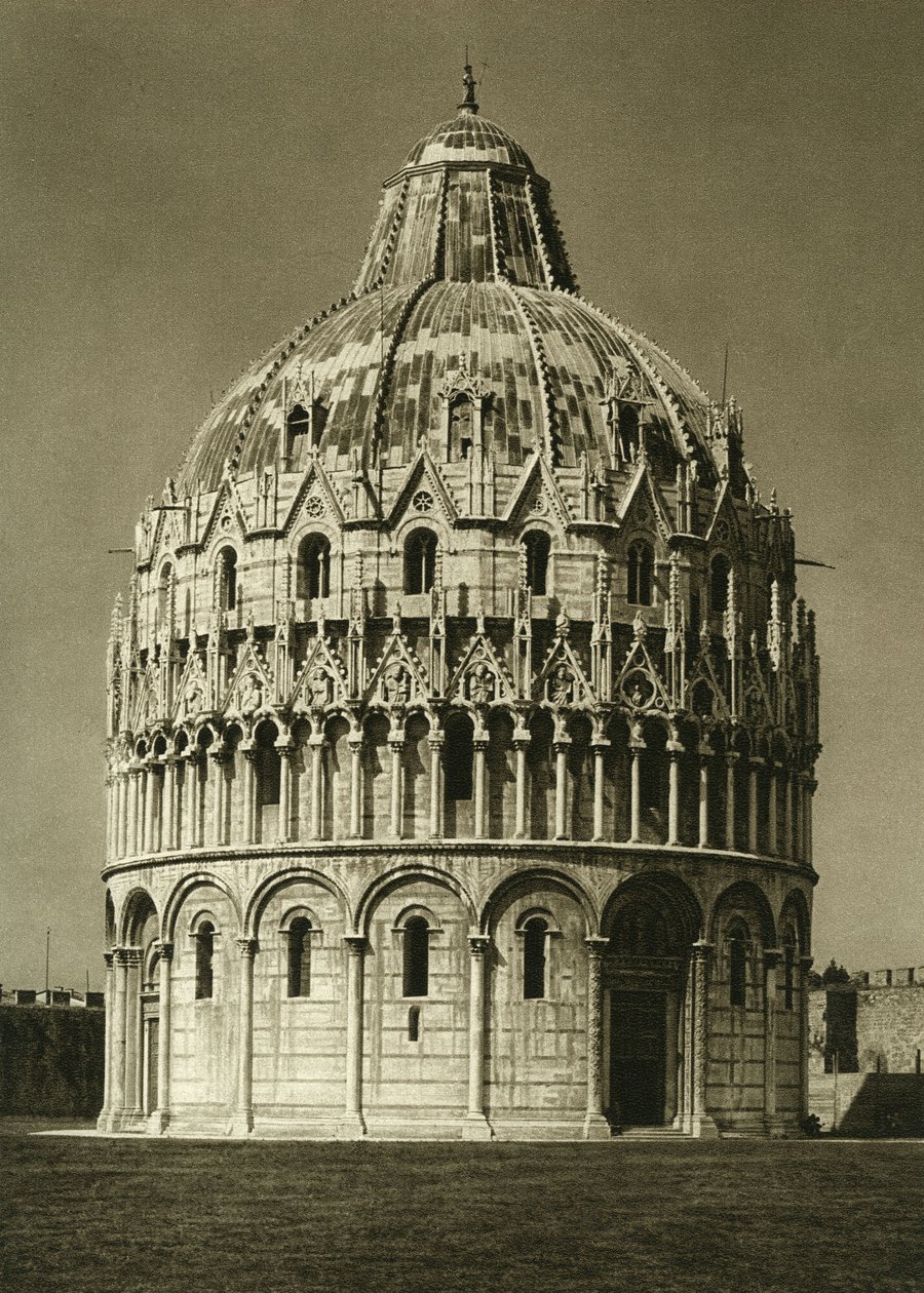 Pohled na Baptistere of Pisa od Unbekannt
