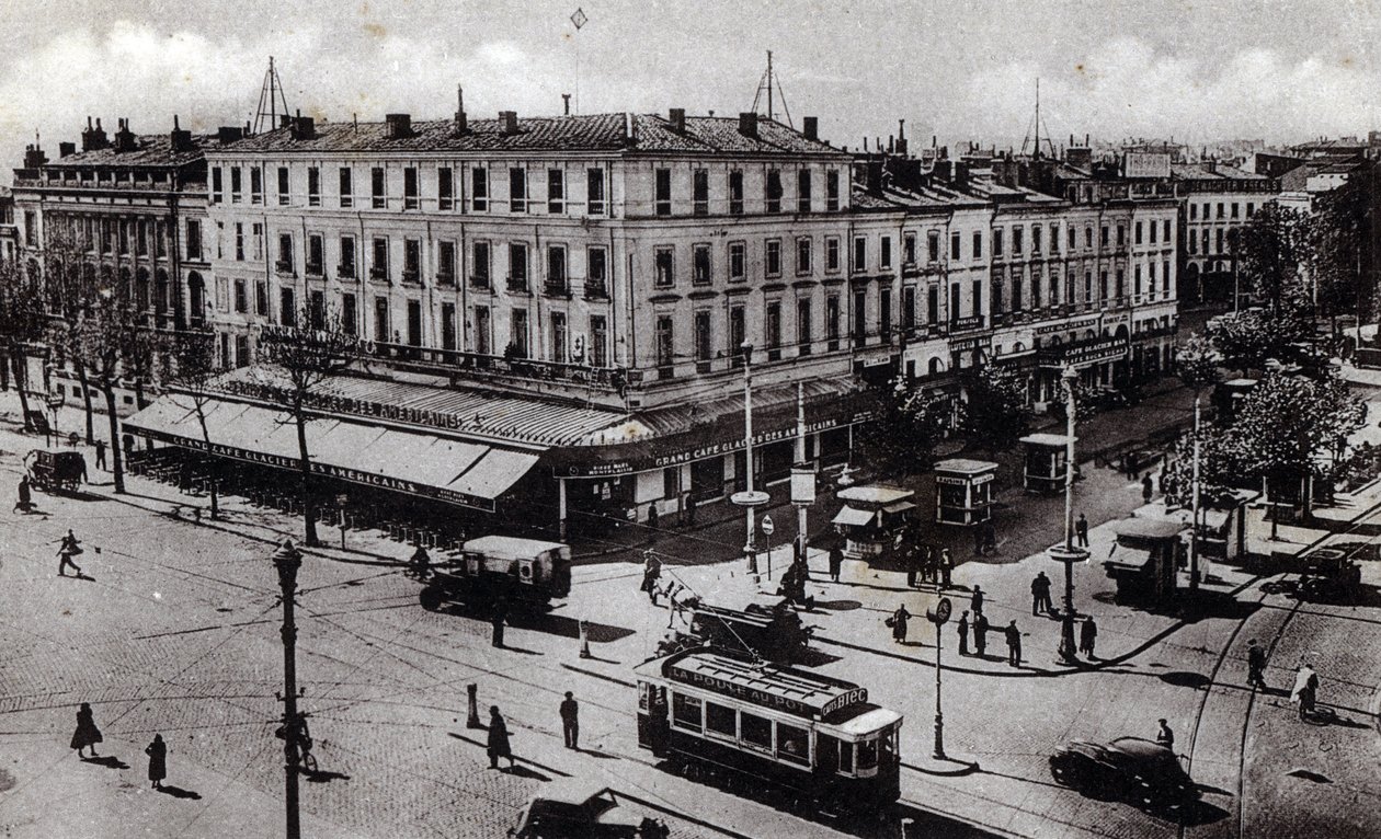 Pohled na křižovatku Jean Jaures v Toulouse, Haute Garonne - pohlednice 1910 ca Soukromá sbírka od Unbekannter Künstler
