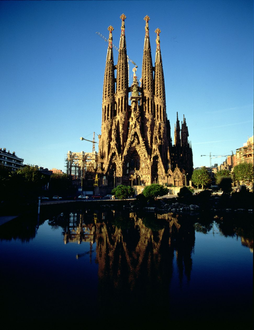Pohled na katedrálu Sagrada Familia (foto) od Unbekannt