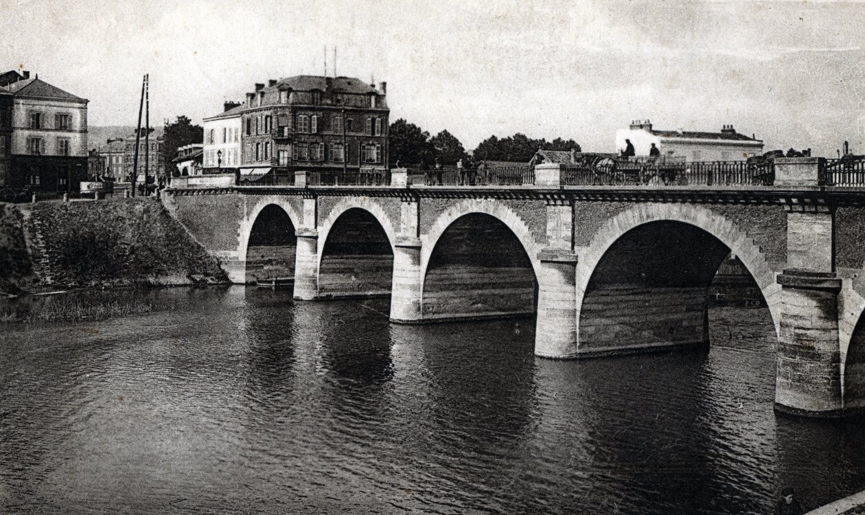 Pohled na most přes Marnu v Epernay, Marna - pohlednice 1910 ca Soukromá sbírka od Unbekannter Künstler
