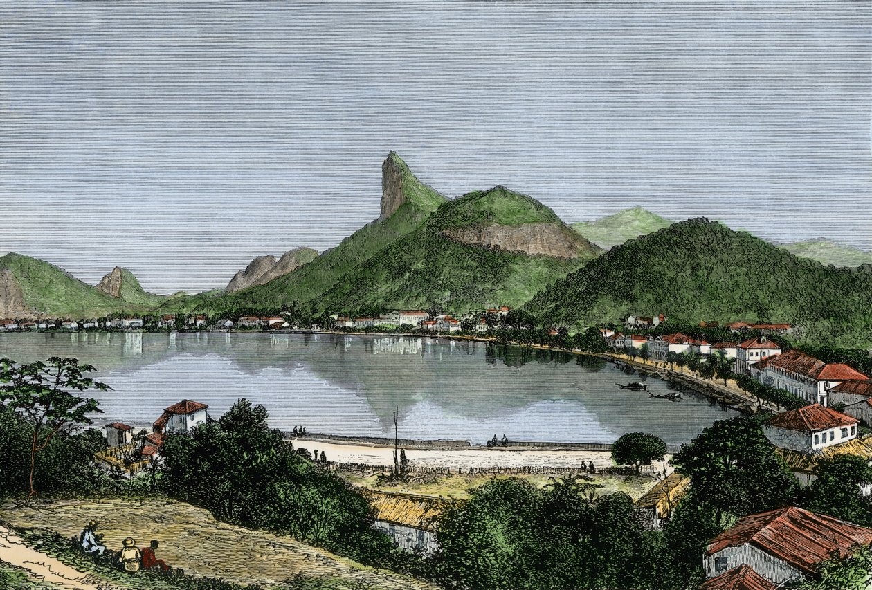 Pohled na přístav Rio de Janeiro, Brazílie od Unbekannter Künstler