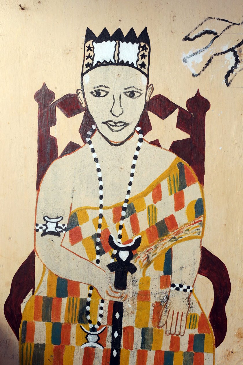 Nástěnná malba voodoo na klášteře. Togoville, Togo od Unbekannt