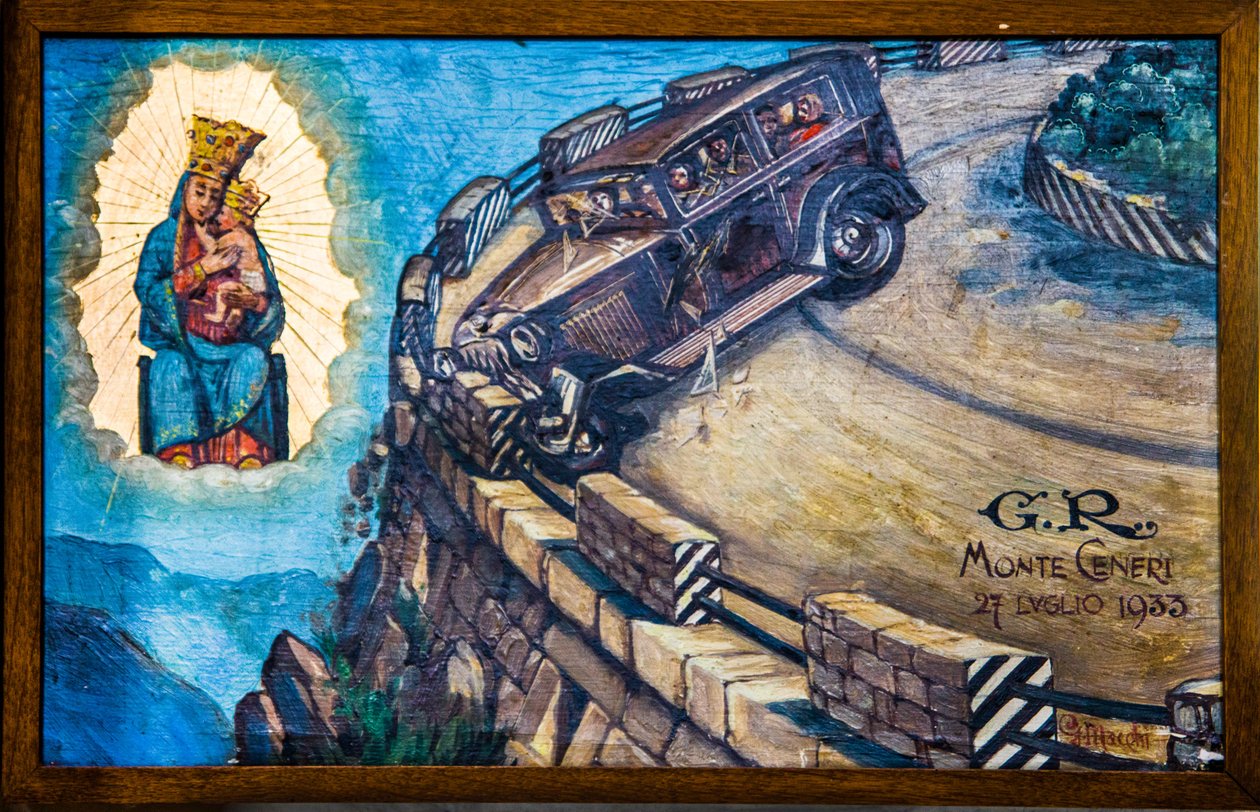 Votivní obraz v poutním kostele Madonna del Sassoon Locarno, Ticino, Švýcarsko, Locarno, Ticino, Švýcarsko, Evropa (foto) od Unbekannter Künstler