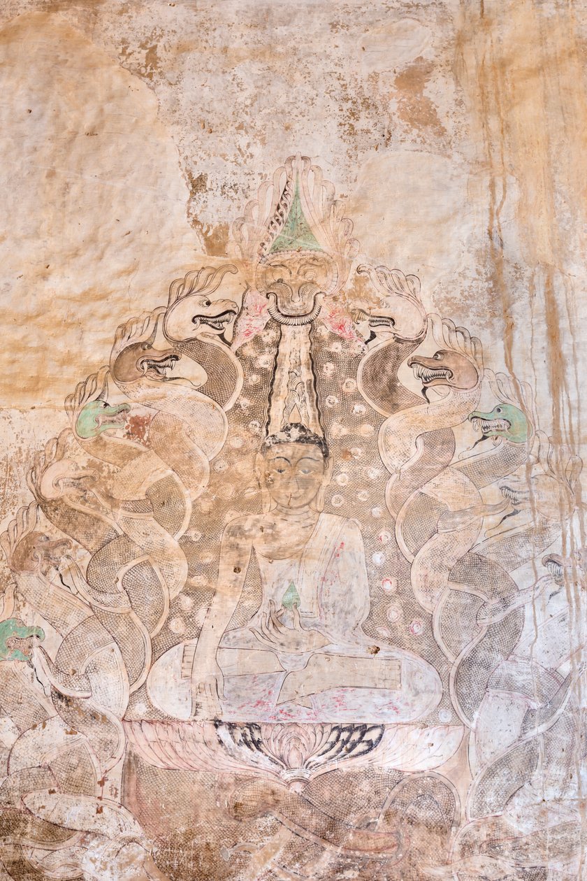 Nástěnná malba, Sulamani Pahto, Bagan (foto) od Unbekannter Künstler