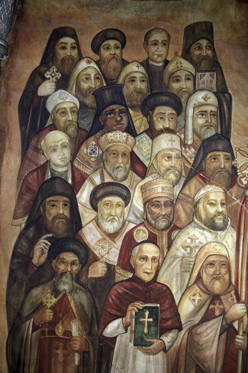 Nástěnná malba v koptské svatyni svatého Marka, Abbassya Le Caire Egypte od Unbekannt