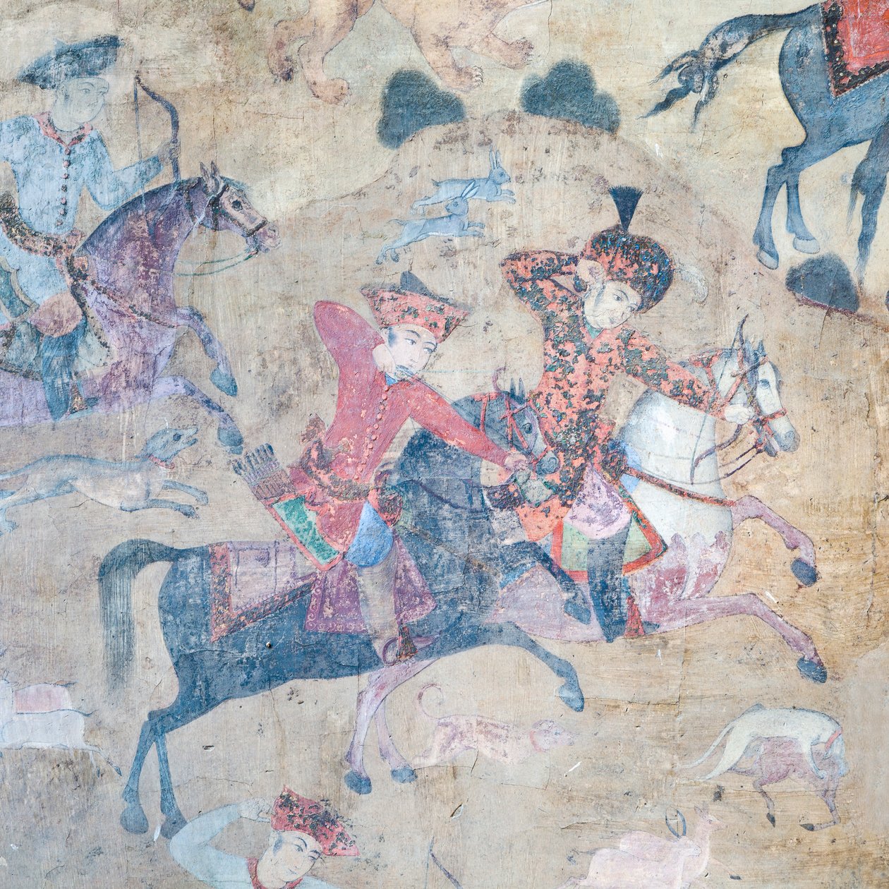 Seinämaalauksia Qeysarieh-portaalissa, Naqsh-e Jahan Imam Square, Esfahan, Iran (fresko) od Unbekannter Künstler