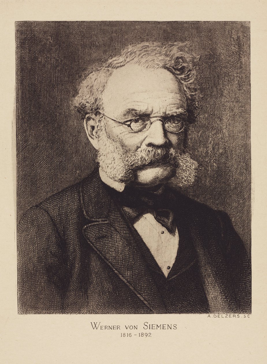 Werner von Siemens, německý elektrotechnik a vynálezce, c 1880 od Unbekannter Künstler