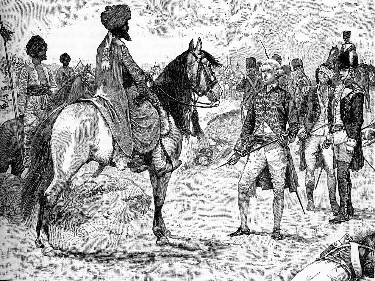 William Bailie se vzdal Hyder Ali od Unbekannter Künstler