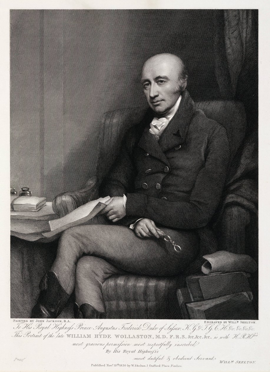 William Hyde Wollaston, anglický chemik a metalurg, c 1810s od Unbekannt