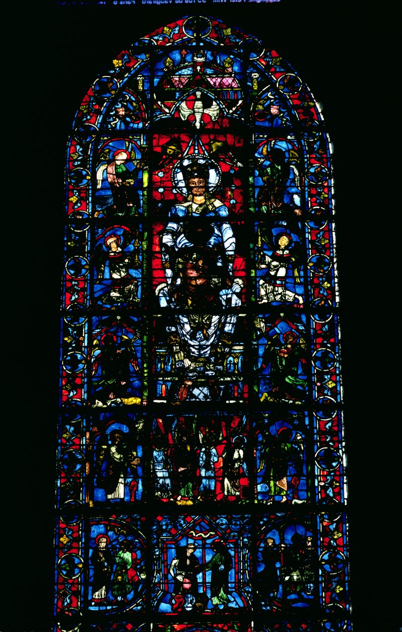 Okno zobrazující Notre Dame de la Belle Verriere v jižním chóru od Unbekannt