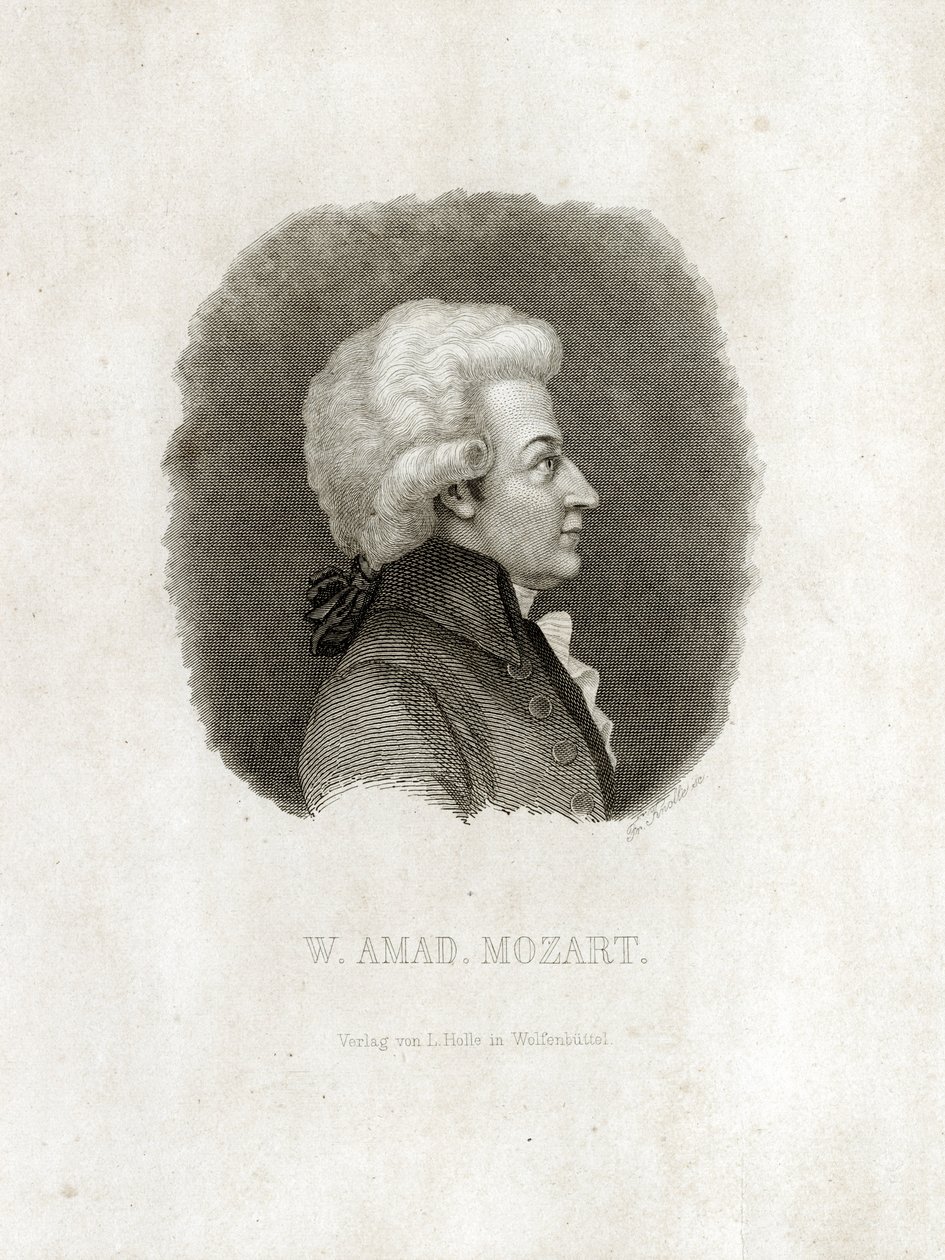 rytina Wolfgang Amadeus Mozart. od Unbekannt