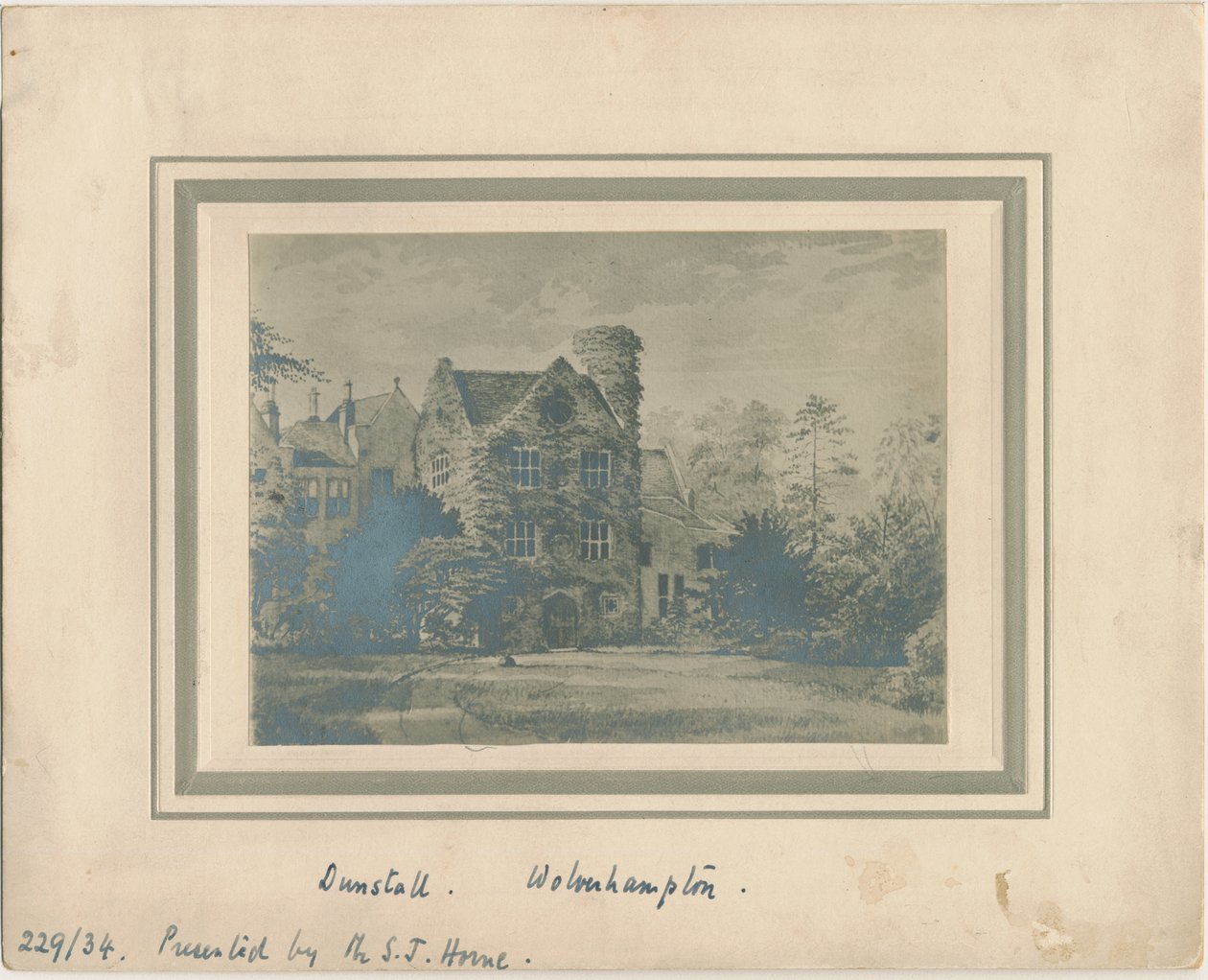 Wolverhampton - Dunstall Hall: fotografie malby vodovými barvami, nd [c 1860] od Unbekannt