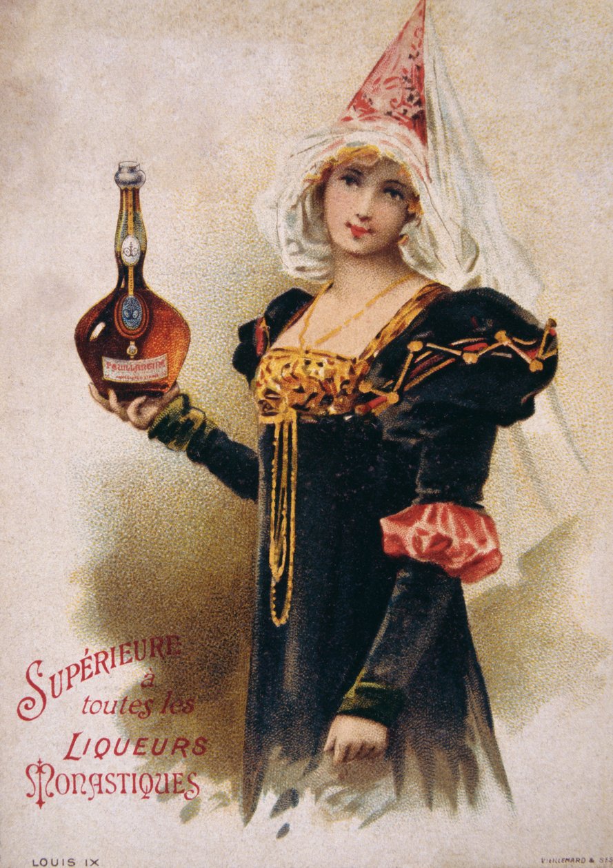 Žena ve středověkém kostýmu (pohlednice) od Unbekannter Künstler