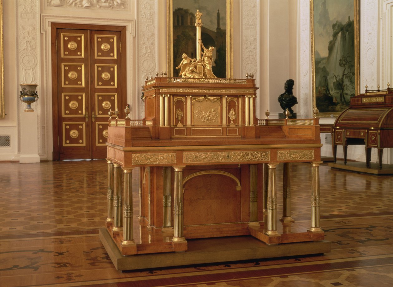 Psací stůl s malou skříňkou, od Davida Roentgena (1743-1807), Neuwied od Unbekannt