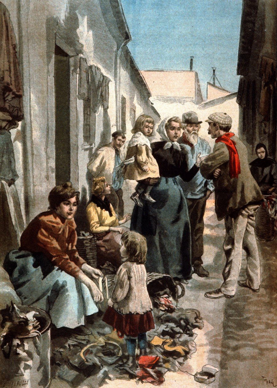 muži s hadry a kostmi v Paříži, kolem roku 1900 (ilustrace) od Unbekannter Künstler