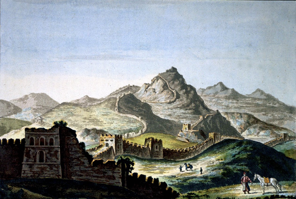 Velká čínská zeď, kolem roku 1820 (rytina) od Unbekannter Künstler
