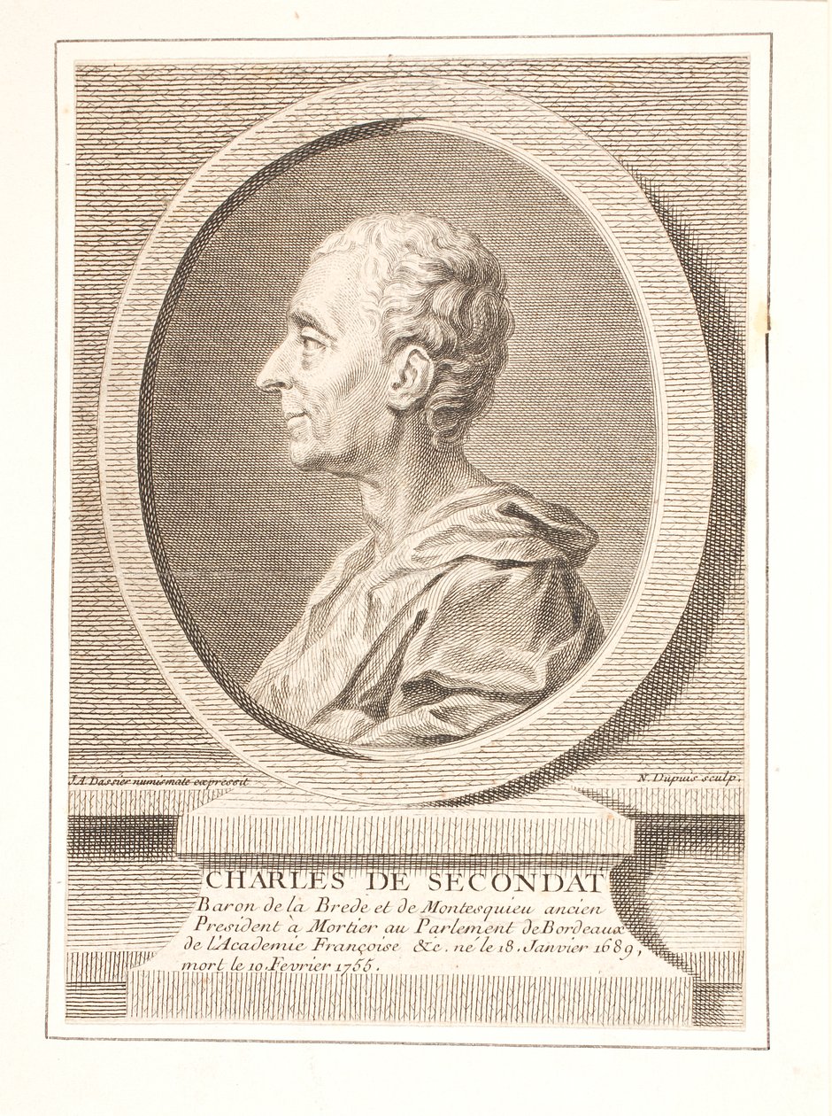 Charles-Louis de Secondat, baron z La Brède a Montesquieu od Unbekannter Stecher